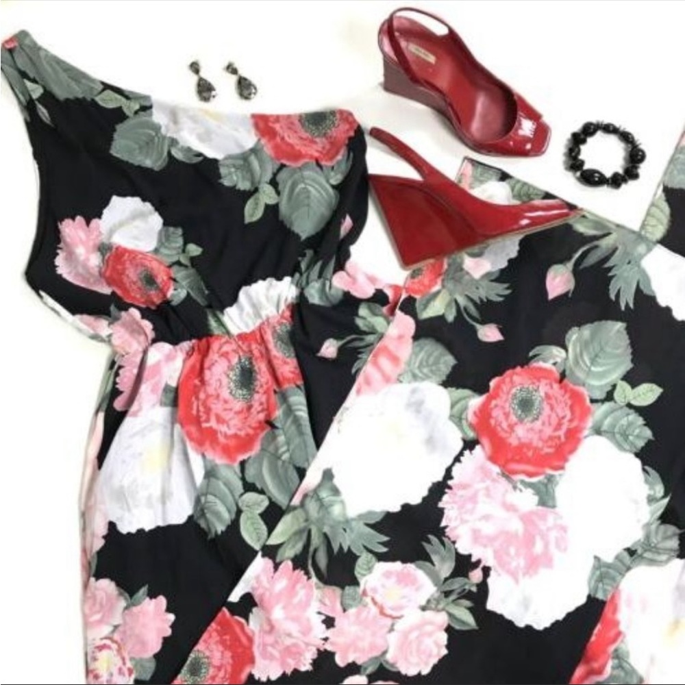 Alice + Olivia. Silk Floral Jumpsuit. Tall 4